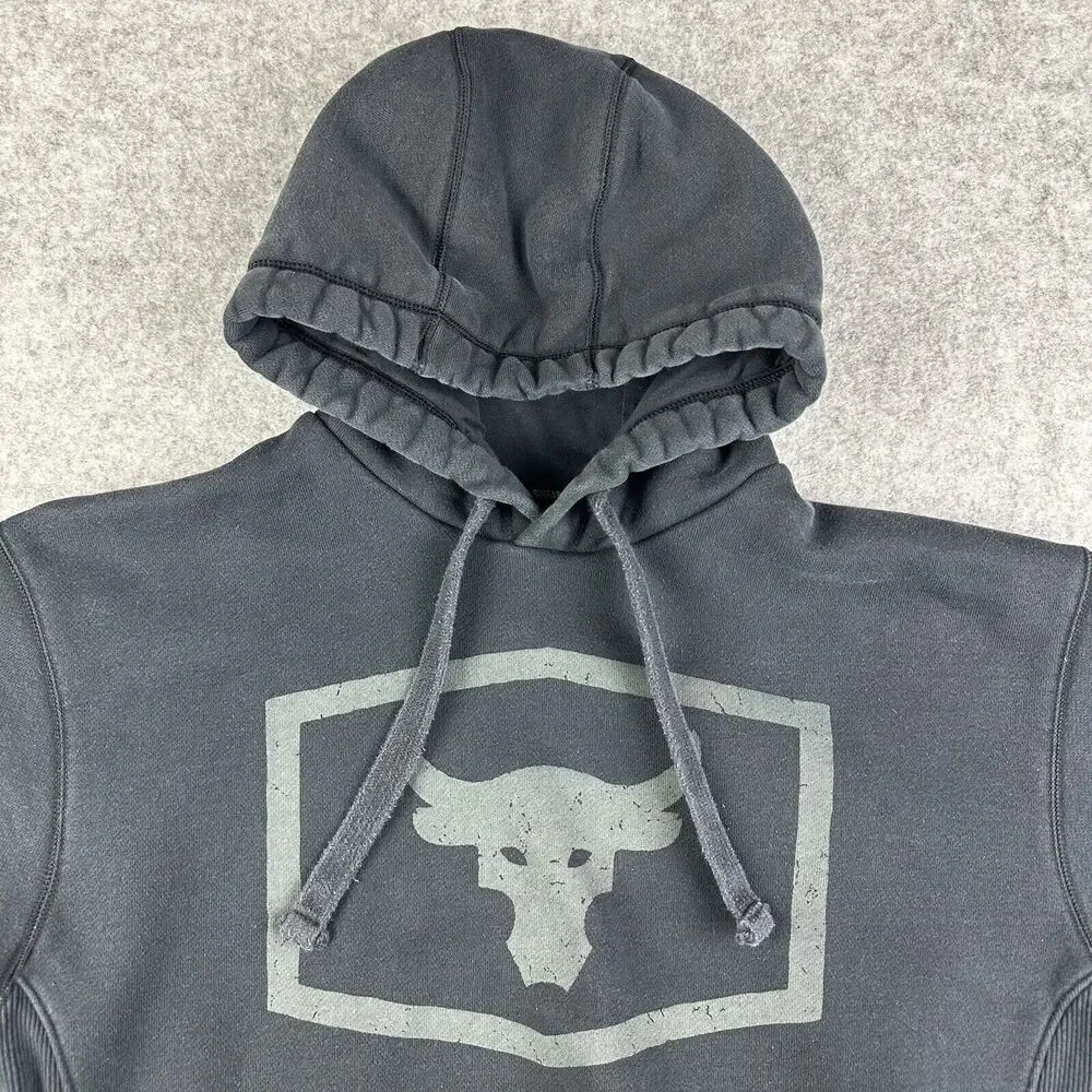 Under Armour Project Rock Hoodie Sweatshirt Mens Small Fleece Lounge Workout Gym